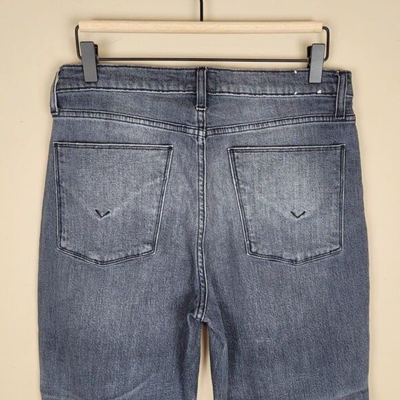 Hudson Size 29 Custom Zoeey Jeans Straight Leg Slim High Rise Ankle Leth Gray - Picture 5 of 12